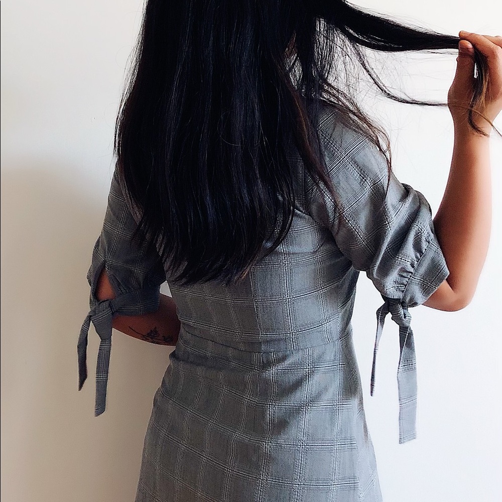 [SOLD] pleione asymmetrical plaid dress